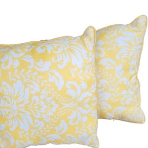 Outdoor Weatherproof Accent Pillows 14×14 by Mainstays Yellow & White Floral